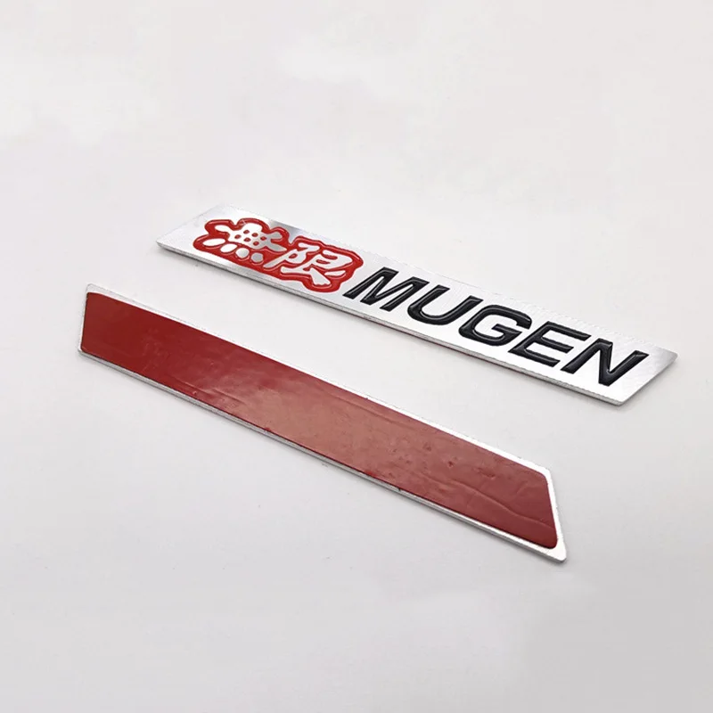 New Refit 3D Metal Car Fender Trunk Nameplate Mugen Emblem Badge For Honda Civic Accord CRV Fit Jazz Mugen Sticker Accessories