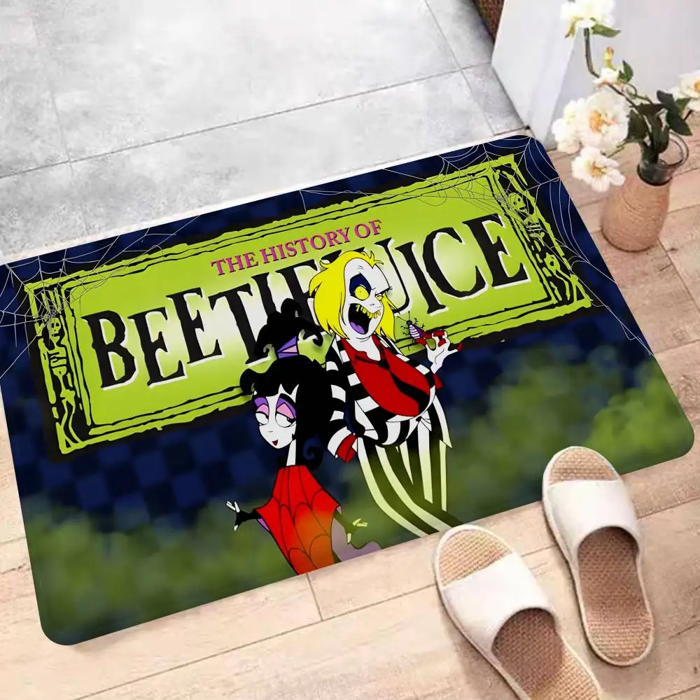Tim Burton Horror B-Beetlejuice Room Mats Cheaper Anti-slip Modern Living Room Balcony Printed Welcome Rug