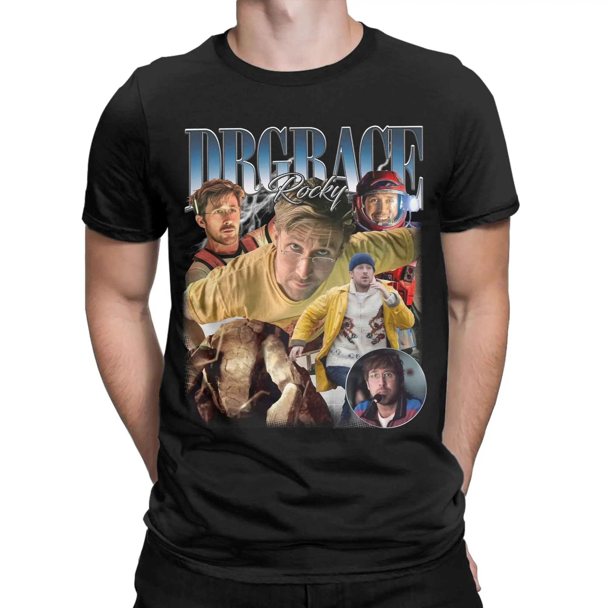 Vintage Ryland Grace Project Hail Mary T-Shirts Men Crewneck 100% Cotton T Shirts Ryan Gosling Short Sleeve Tee Shirt Clothes