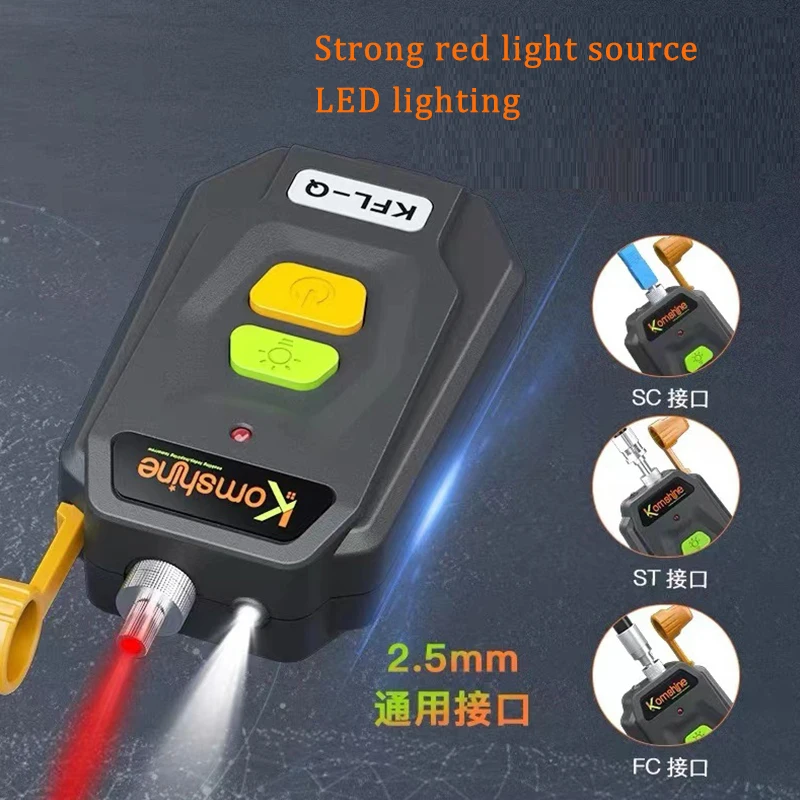 Komshine KFL-Q FTTH 10-30 MW Visual Fault Locator Optische Faser Kabel Tester Fiber Optic Fiber Break Checker 8-25 KM VFL