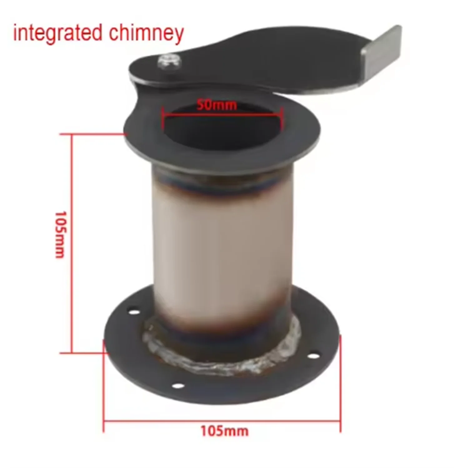 1PCS BBQ Smoker Lid Exhaust 2' Steel Teardrop Vent Threaded Smoke Stack Damper Valve for DIY Ugly Drum Smoker Accessories