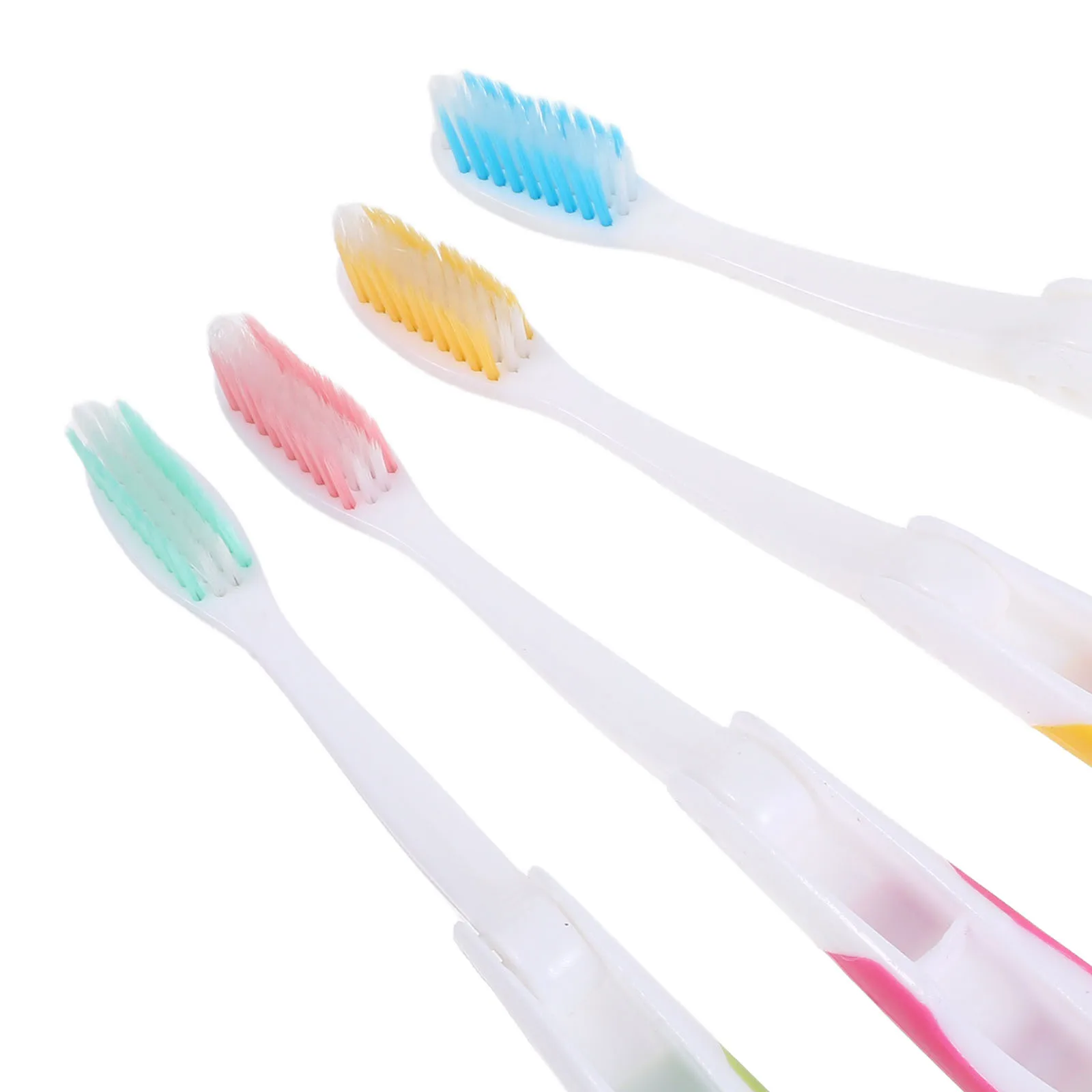 4 قطعة فرشاة أسنان محمولة قابلة للطي شعيرات ناعمة مجموعة سفر للتخييم والفنادق فرشاة أسنان يومية قابلة للطي فرشاة أسنان يومية