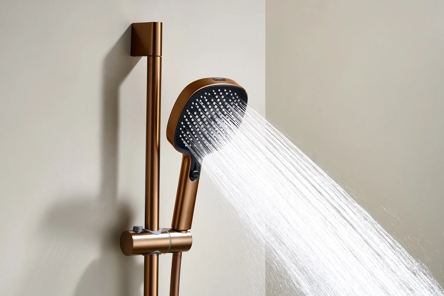 2 Function Bathroom Shower System Set Brass Rain Shower Head with Sliding bar for Hotel