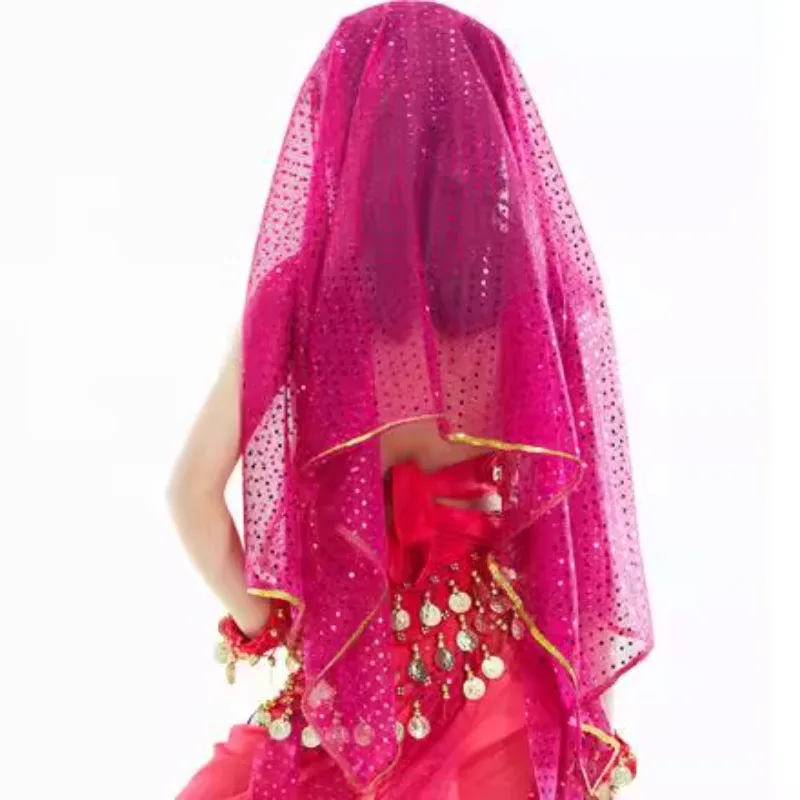 Customized Children's Belly Dance Costume Headcloth Kid's Dance Clothing Set Headwear Big Drill Chain+Headcloth Girl Accessories