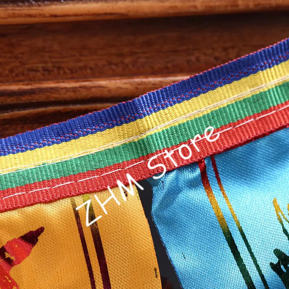 New Tibetan Buddhist 5 Elements Gold Printed Wind Horse Prayer Flags,3.5M Silk Cloth Longda Hanging Decorate Streamer Flags
