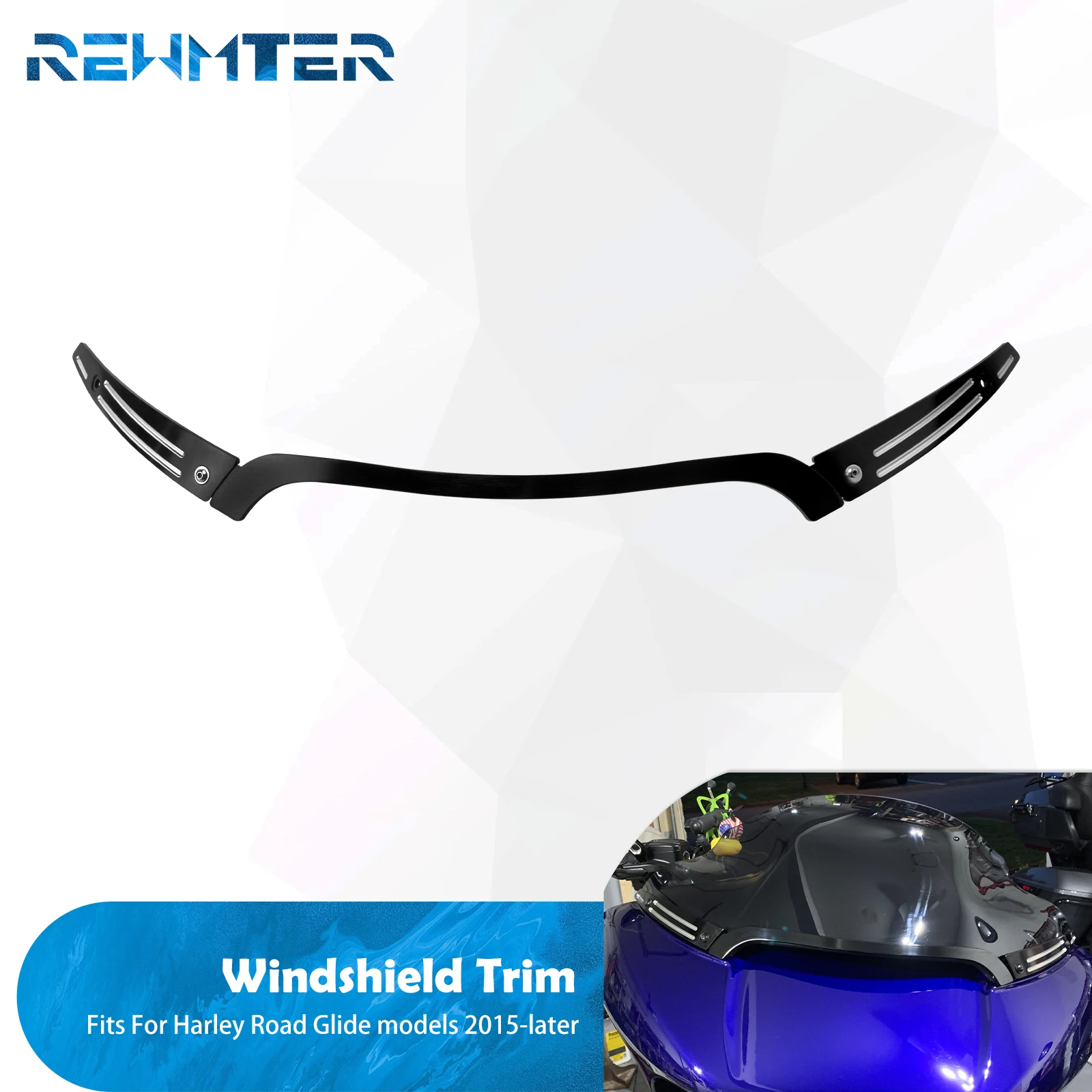 Motorcycle Windshield Trim Windscreen Center Side Trim Kit For Harley Touring Road Glide FLTR FLTRX FLTRXSE Special CVO 2015-Up