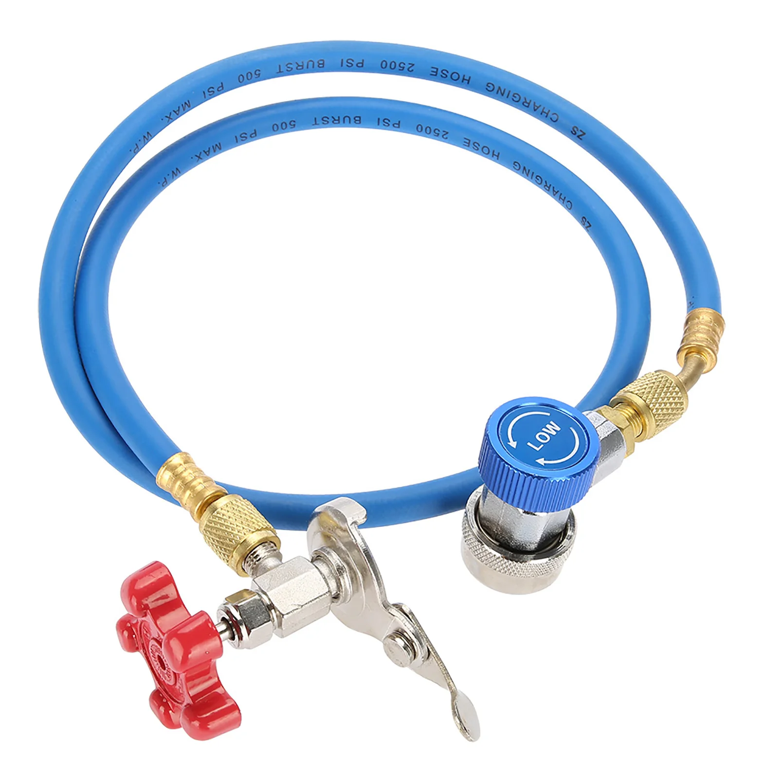 

R134a Quick Connector R134a Refrigerant Recharge Hose Gas Can Fitting Pipe Can Tap for R502 R-12 R-22 Refrigerant Bottle Opener