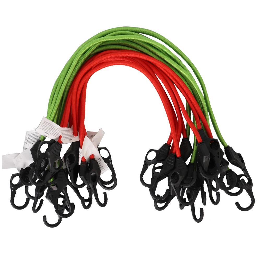 8 pcs + 8 pcs 3X Strength Bungee Cord Set Elastic Rope Diameter 9mm