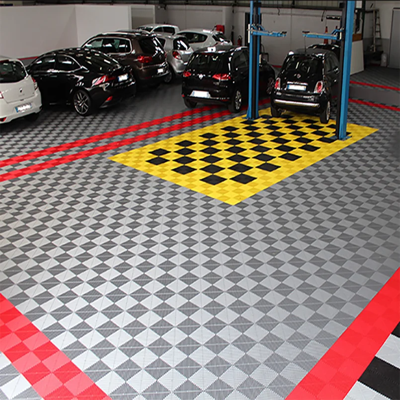 

Anti Slip Garage Floor Tiles, Interlocking Plastic Deck Mat for Car Parking, Outdoor Car Detailing Shop
