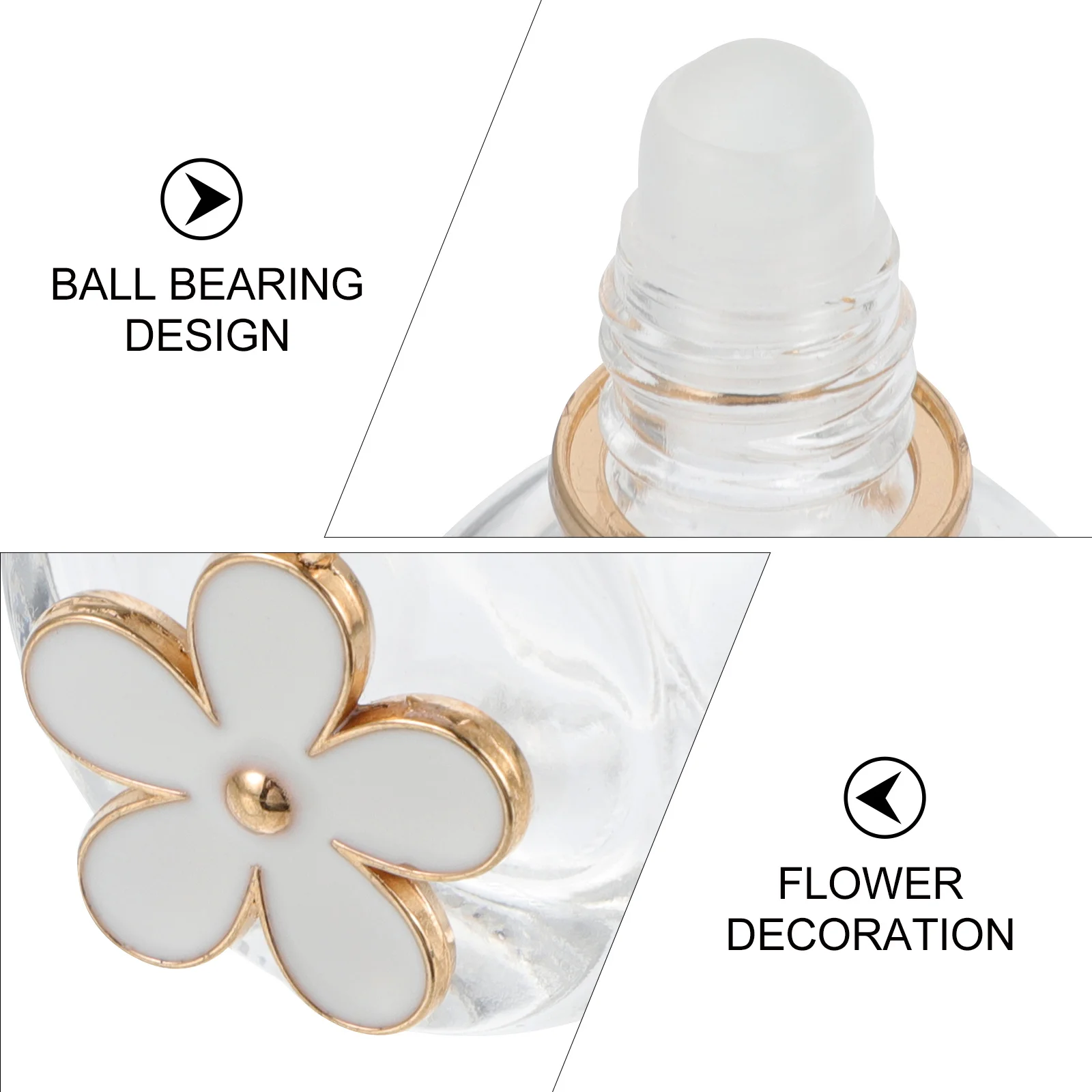 

2Pcs Premium Glass Perfume Organizer Clear Solid Sealing Roll on Bottles Perfect for Home Car Gifts Roll-on Perfume Bottles