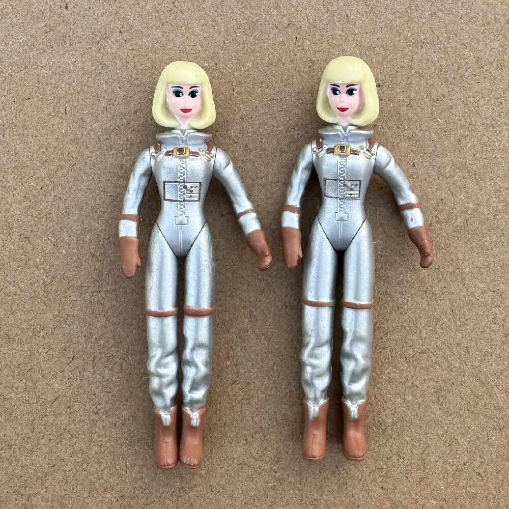 Original Vintage ST Mini Figure Dolls 10cm Flight Attendant 7cm Astronaut Cute Little Girl Joints Movable Limited Collections