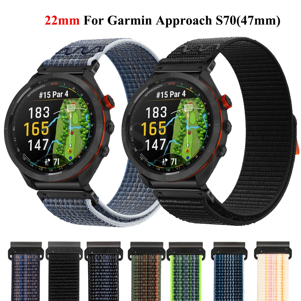 

Ремешок нейлоновый для наручных часов Garmin S70 S62/Epix Gen 2 Forerunner 965 955 Solar 945 LTE 935, 26 мм 22 мм
