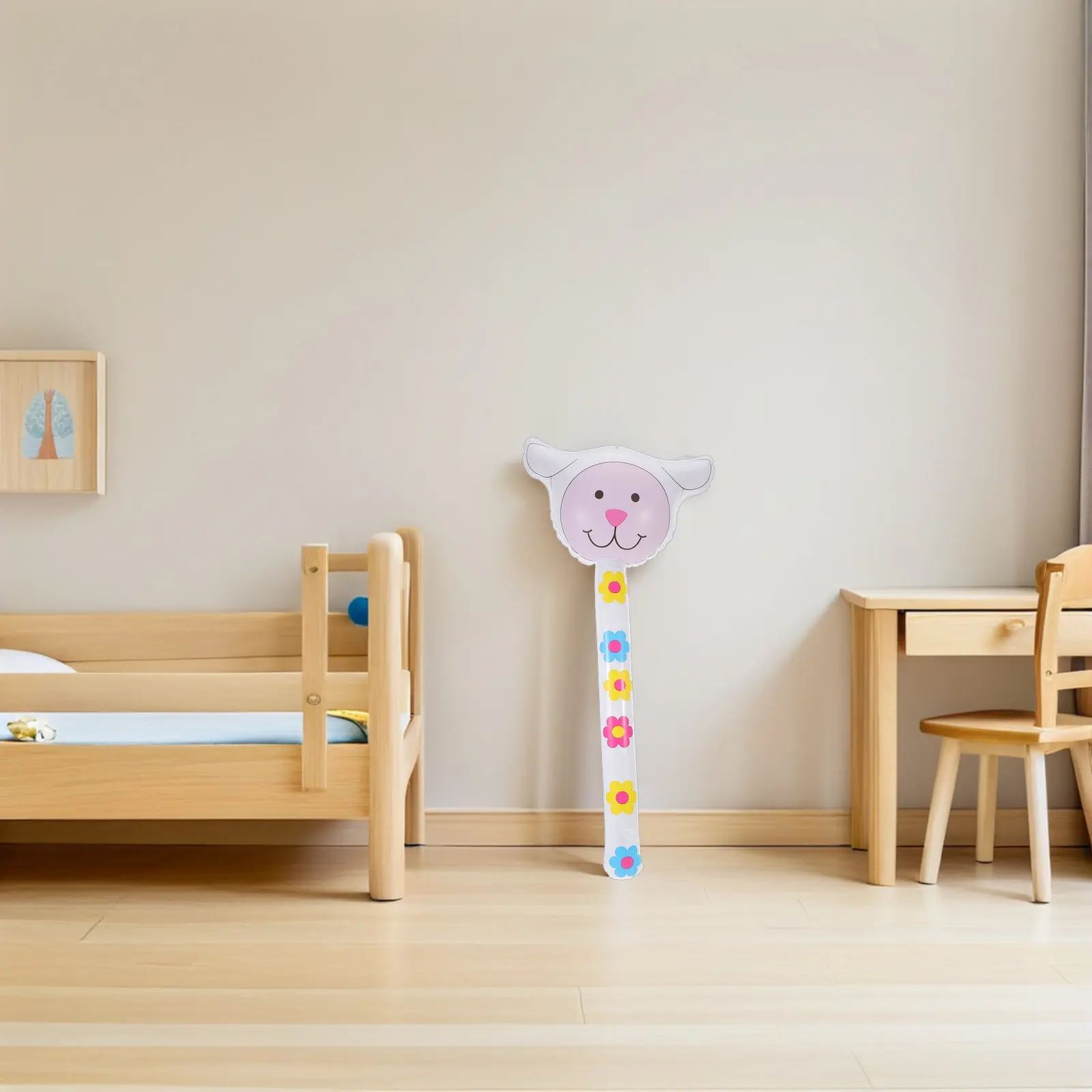 

Набор из 4 надувных палочек в виде животных, мультяшный стиль, для украшения вечеринки в стиле джунглей, 31 дюйм, надувные палочки-шары для детей