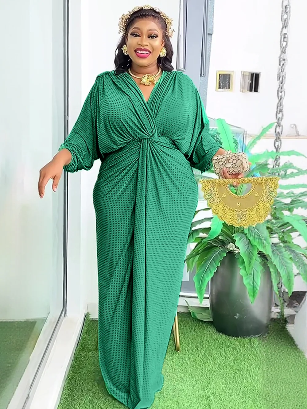 فساتين أفريقية للنساء 2025 ملابس أفريقيا أنيقة Dashiki أنقرة ملابس رداء حجم كبير تركيا حفل زفاف فستان طويل #3