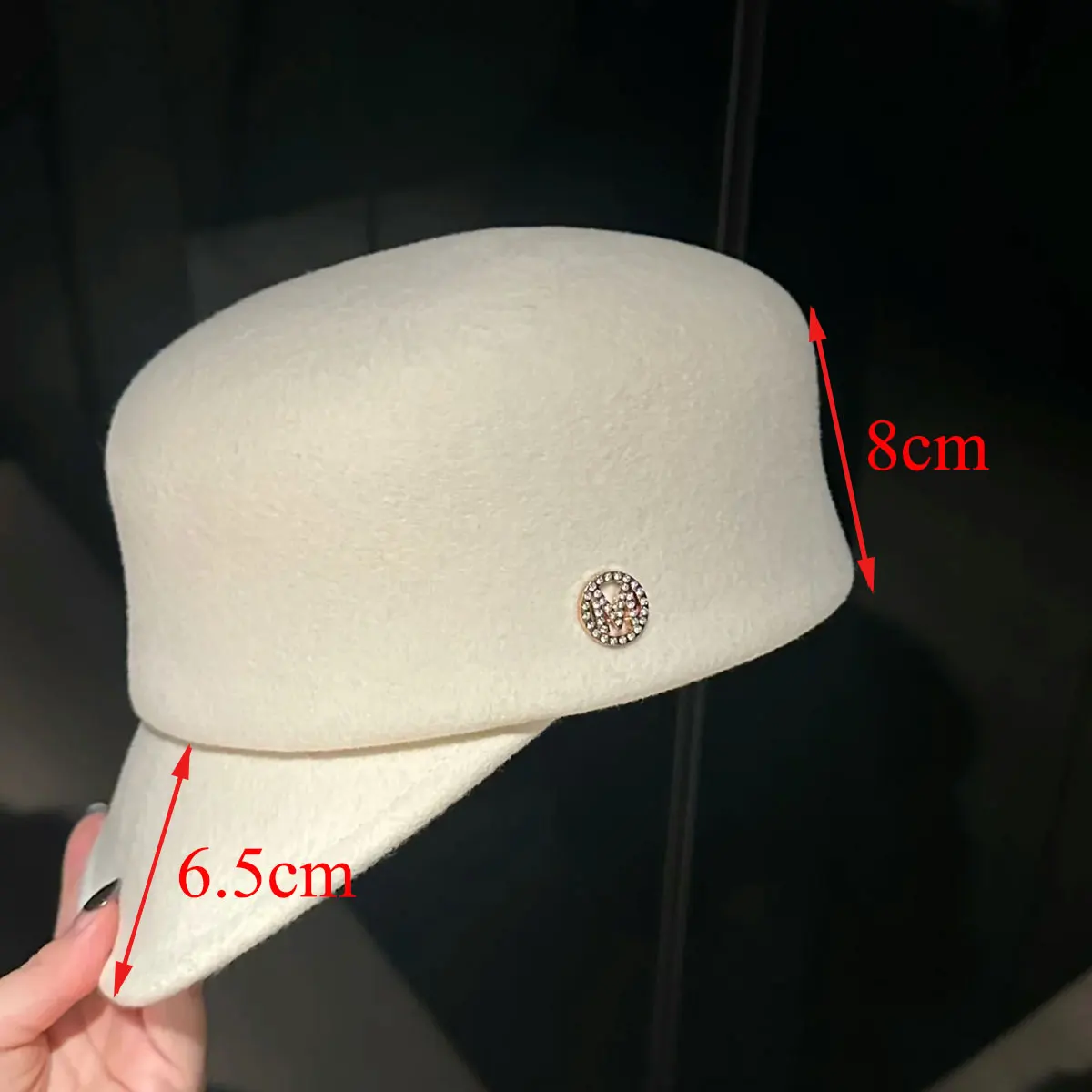 Neue Klassische 100% Wolle M Brief Reit Kappe Fedoras Frauen Winter Hohe Qualität Baskenmütze Kappe Im Freien Britischen Mode Ritter Hut – Detail 11