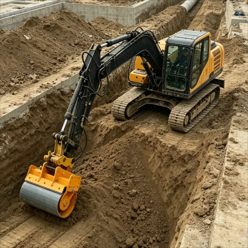 Customized Heavy Duty Hydraulic Vibrating Plate Compactor for Narrow Trench Backfill Work Trench and Slope Work
