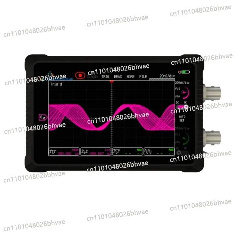 2CH Handheld Oscilloscope 4.3inch Touch Screen FPGA + DRAM DS4T252 50MHz 200MSa/s / DS4T1012 200MHz 1GSa/s
