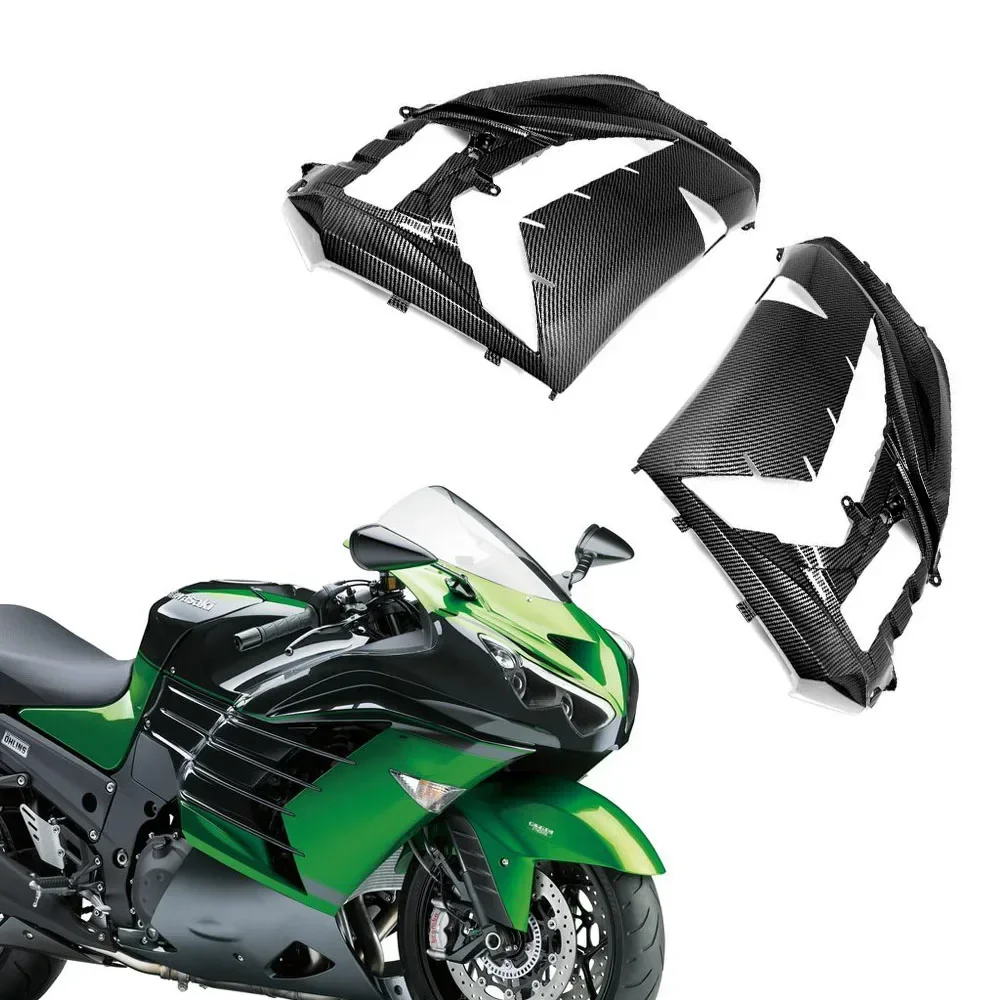 

Hydro Dipped Carbon Fiber Finish Front Upper Turn Signal Fairing For Kawasaki NINJA ZX-14R 2012-2021 ZX14R