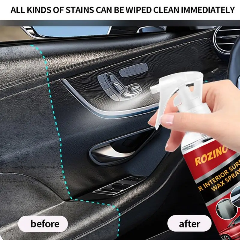 Leather Seat Cleaner Car Upholstery Restorer Protection Foam Spray Leather Prevent Cracking Or Fading With UV Protection 100ml