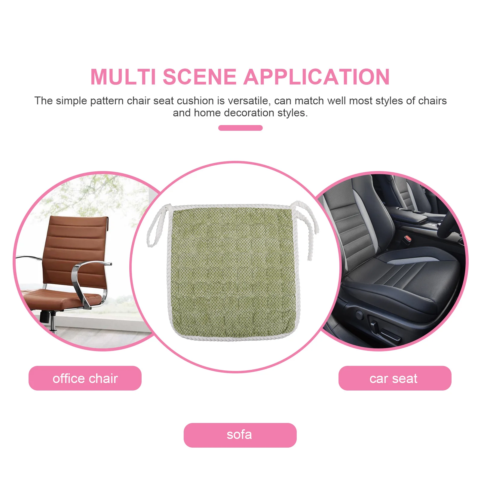 

Thickened Dining Chair Cushion High Density Seat Pads Kitchen Warm Comfortable Nonslip Easy Clean Stylish Home Office Car