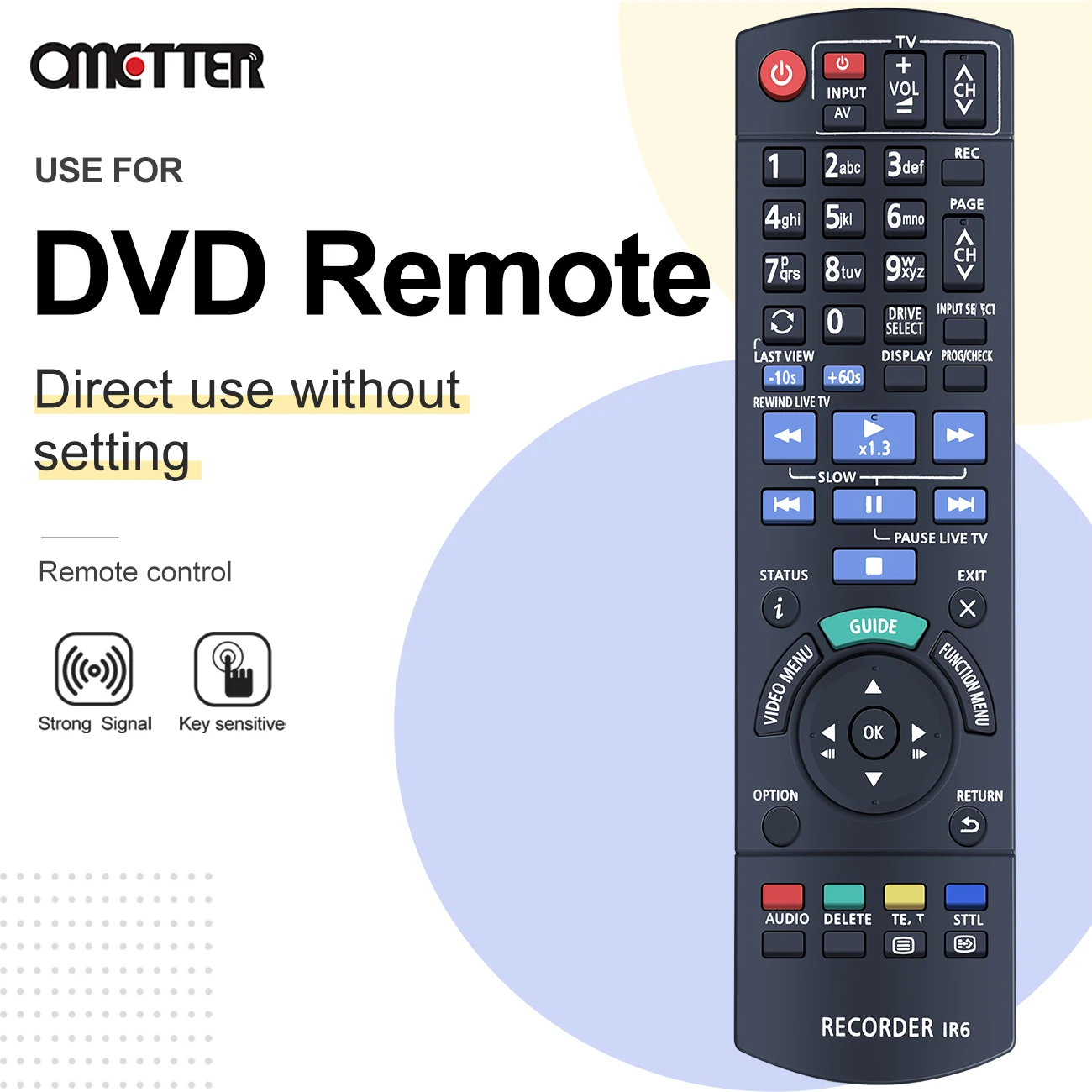 

N2QAYB001078 For PANASONIC DVD REMOTE CONTROL DMRBWT460 DMRBWT460GN