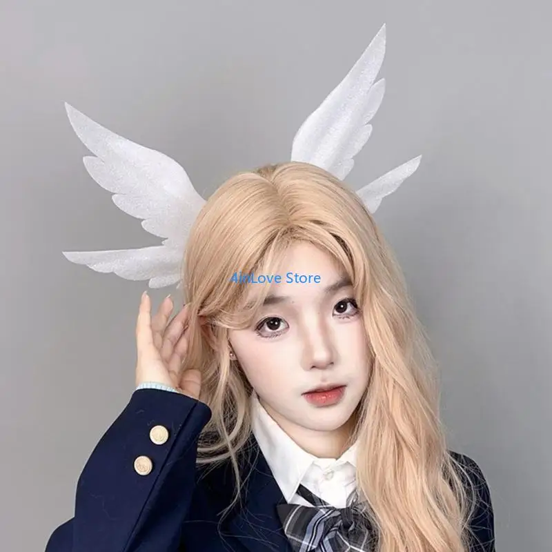 T4MD Anime Angel Wing Headwear Party Accessory Hair Styling Hair Clip For Women Girl - view 5