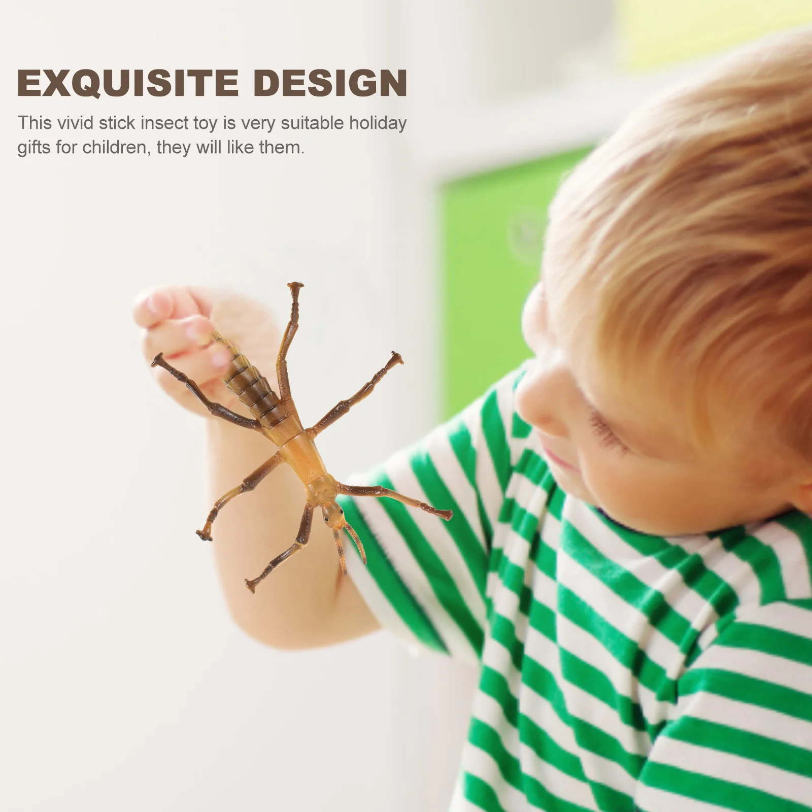 Stick Insect Model Ocean Animals Toys Bugs for Kids Plastic Mini Interesting Learning Children Accessory Crawl