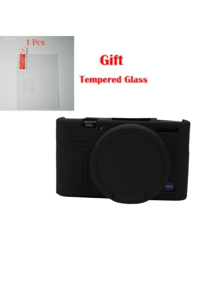 Miękkie silikonowe etui gumowe, do Sony RX100 VII, pokrowiec ochronny na aparat RX100 VII + darmowa folia hartowana — zdjęcie produktu 7