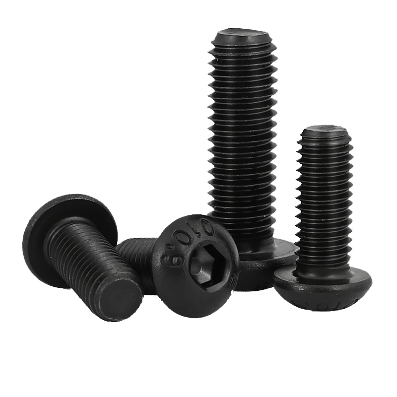 UNC4 # -40 6 # -32 8 # -32 10 # -32 ラウンドブラック 10.9 グレード鋼六角ネジ六角ネジキャップソケットボタンヘッドアレン家具ボルト