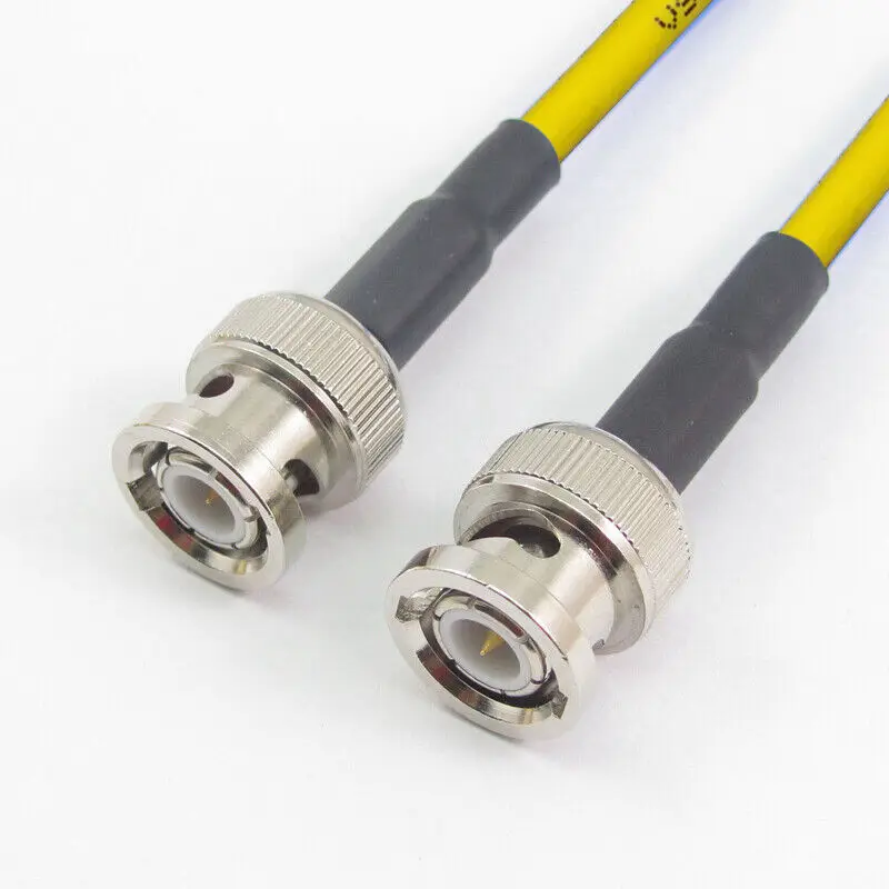 

BNC Male Plug VSF 141 Semi Rigid Cable 75ohm RG402 Coaxial Coax Kable Yellow Lot