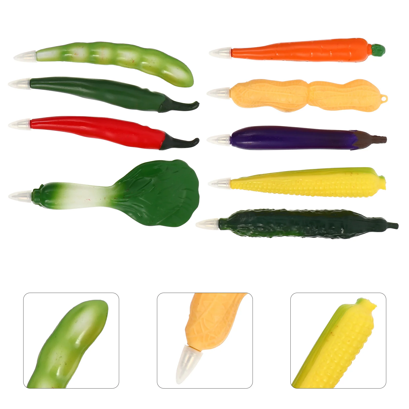9Pcs Fruit Shaped Gel Pens Cute Vegetable Design Writing Pen for Smooth Flow Portable Student Gift School