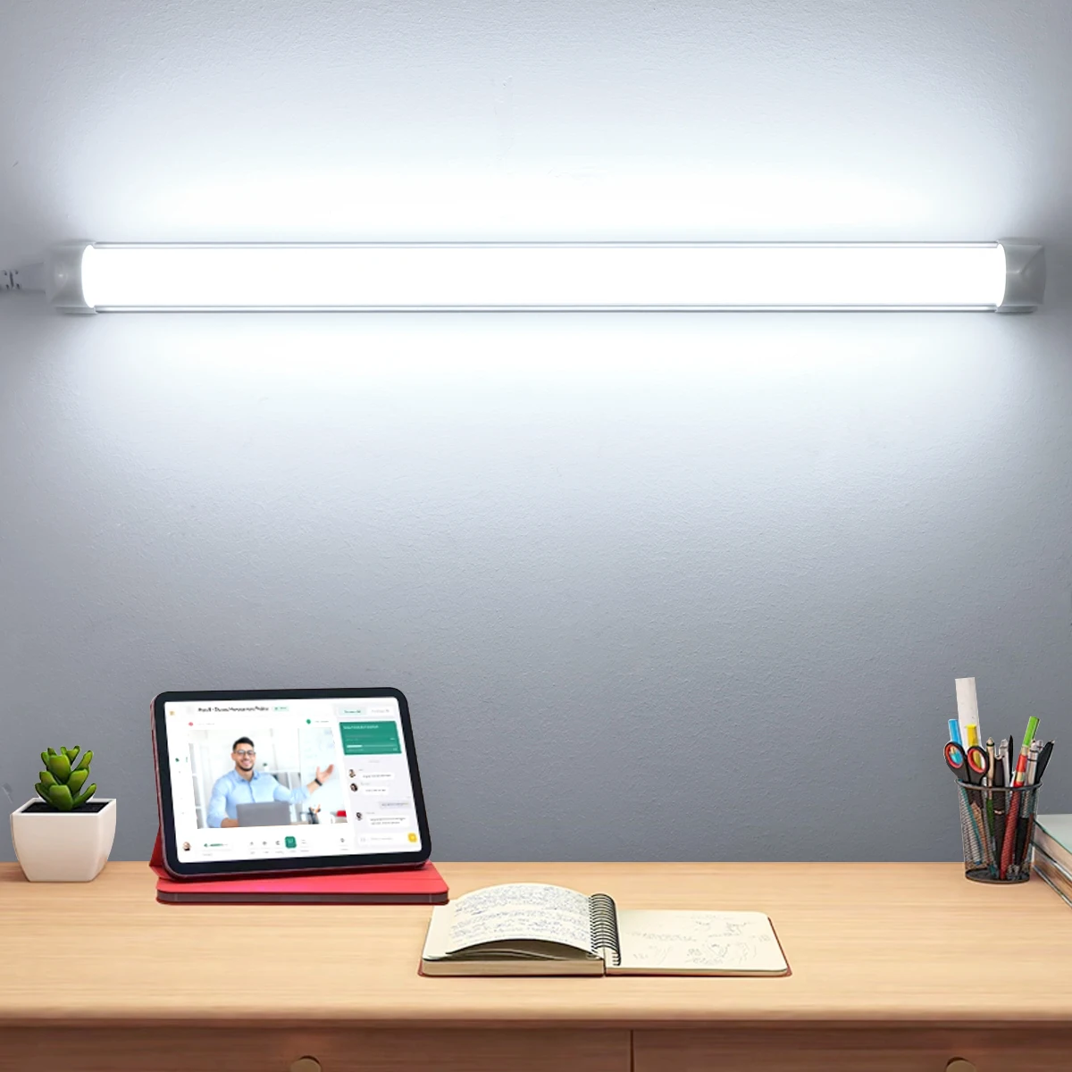 AC220V EU Plug T8 LED Tube Light 25W 50cm, LED Bar, Ceiling Wall Lamp, Flicker-Free,Commercial Office Home Room Kitchen Lighting