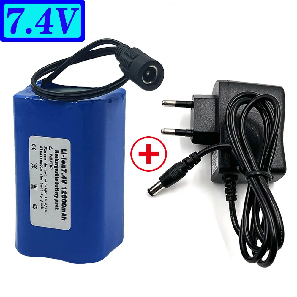 21700 Lithium Battery Used For T188 T888 2011-5 Remote Control Search Bait Boat Spare Parts RC Toy Accessories 2S2P 7.4V 12800mA