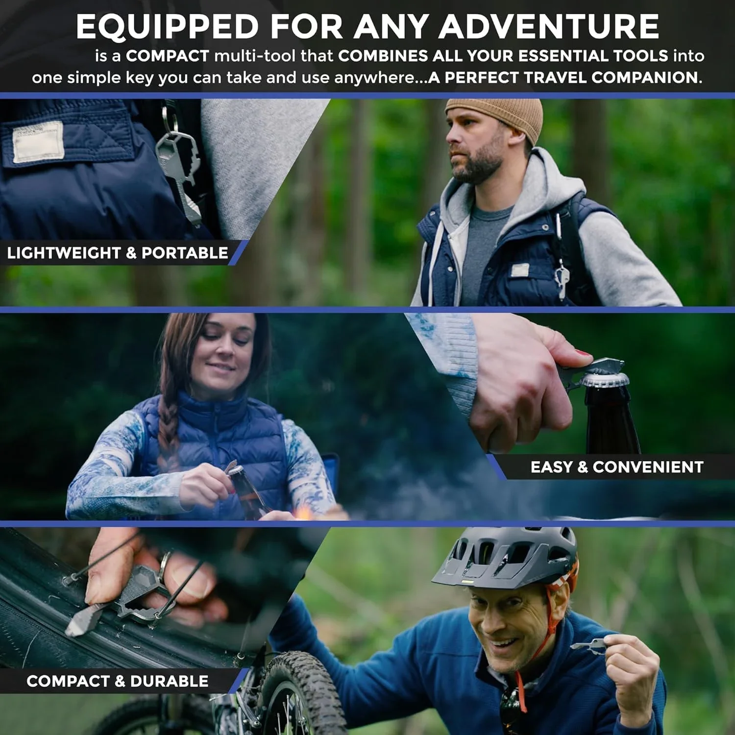 أداة متعددة | أداة الجيب الأصلية على شكل مفتاح | أداة المفاتيح المصنوعة من الفولاذ المقاوم للصدأ | 16+ أدوات | أداة متعددة المهام آمنة من TSA #6