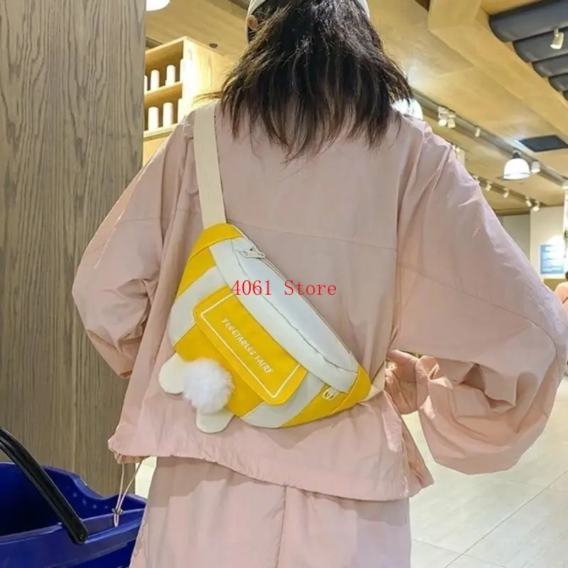 حقيبة صدر على الطراز الياباني للفتيات حقيبة كروس محمولة وعملية