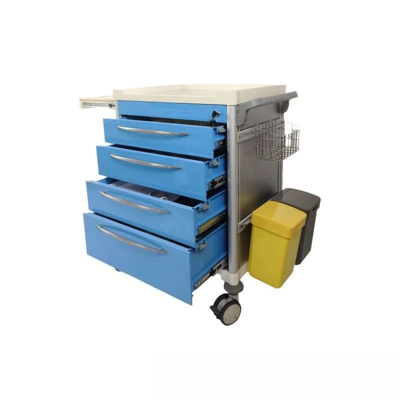 trolley medical apparatus tool flip first aid drawer