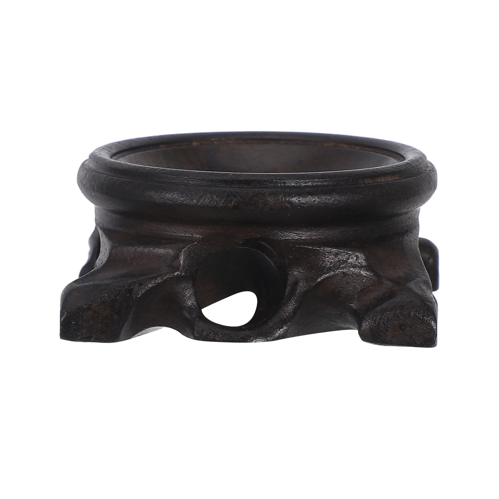 

Monitor Stand Wood Carving Base Crystal Ball Holder Pedestal Plant Decor Coffee