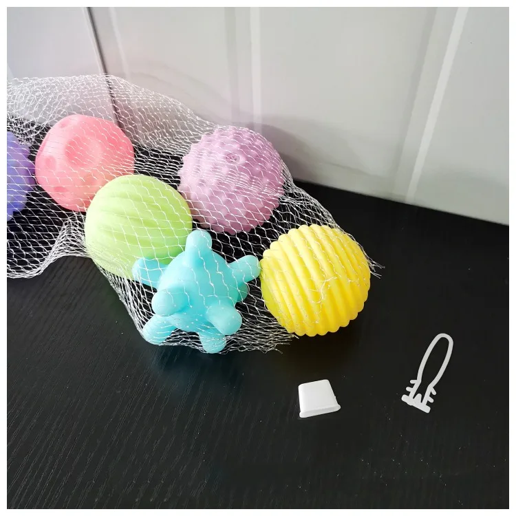 Baby Bath Toy Textured Multi Massage Ball Soft Hands Touch Balls Set Infant Tactile Senses Development Toys BabiesTraining Game