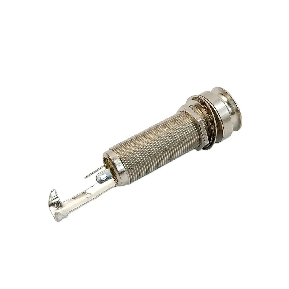 Guitar Socket Stereo 1/4 Inch Output Jacks Accessories Anti-noisy Brass Jack Output 6.35mm Stereo Guitar Jack Part