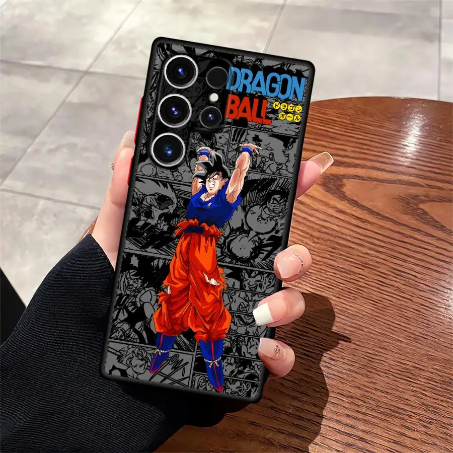 Funda trasera de teléfono con patrón de Dragon Ball Son Goku para Samsung Galaxy S23 Ultra S22 Plus S20 S25 Edge S10 S9 S21 S24 FE