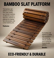 8FT Outdoor Carbonized Timber Path Planks Roll Up Yard Floor Non Slip Boardwalk for Garden Sand Snow Camping Backyard