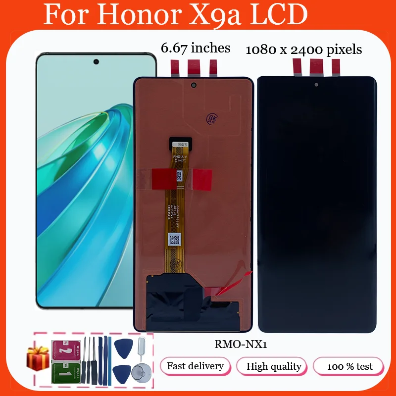 

6.67" New For Huawei Honor X9a LCD Display Touch Screen Digitizer Assembly X9a RMO-NX1 Display Screen Replacement