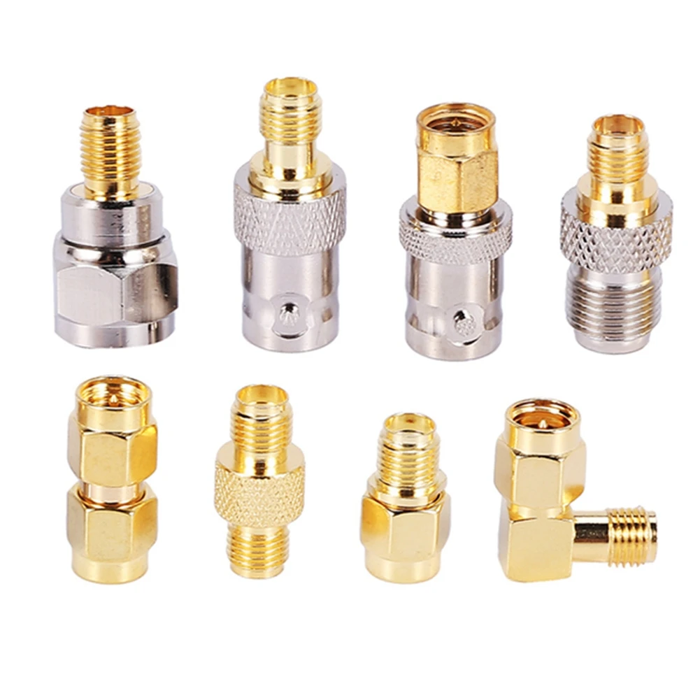 

2X SMA To SMA BNC N F UHF Type Connectors Kits RF Adapter 20 Type,SMA Female To F Male,SMA Female To F Female-A80Z