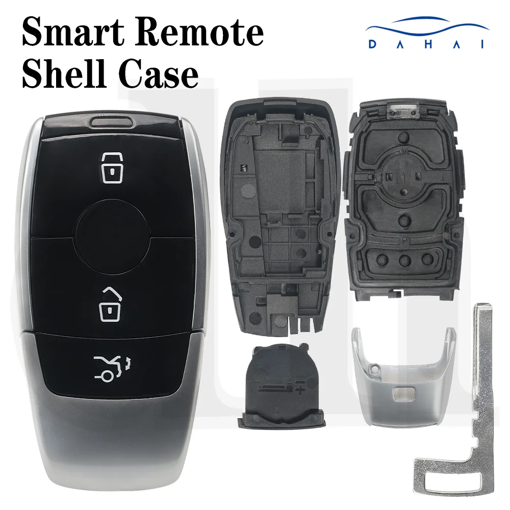 DaHai 3 Btn Smart Remote Key Shell Case For Mercedes Benz E C S GLC GLE W205 W213 W222 Keyless Entry Key Fob Cover Replacement