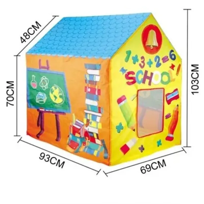 Tenda giocattolo pieghevole per bambini tenda per bambini Cosplay Game House School House tenda Indoor Outdoor Playroom tenda portatile regali di compleanno per bambini