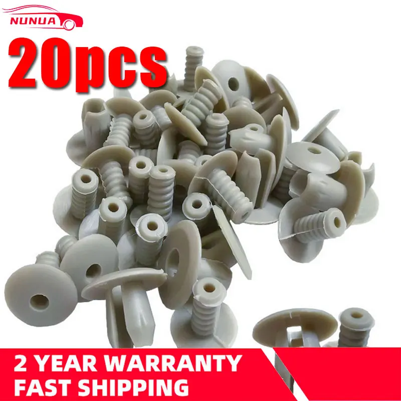 20Pcs Grey Trim Panel Lining Clips Buckle Rear Bumper Radiator Fastener Clip For VW Volkswagen T4 T5 Transporter Eurovan Light