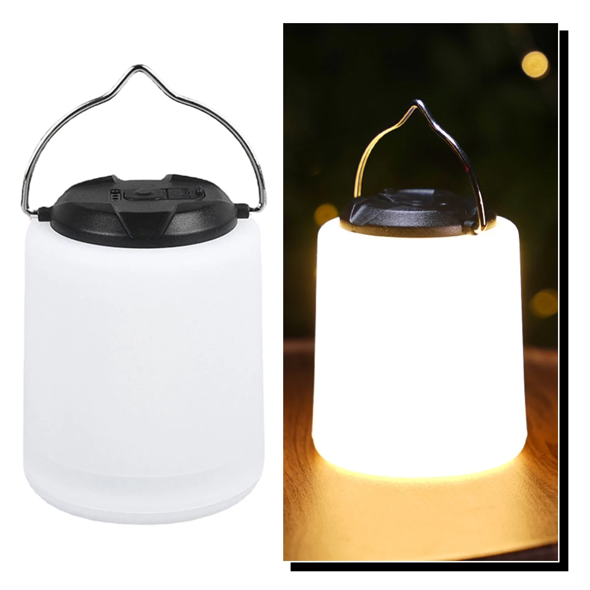 

Mini Led Camping Lantern Light Canopy Waterproof Portable 1200mah Rechargeable Tent With Charging White Flashlight Emergency Usb