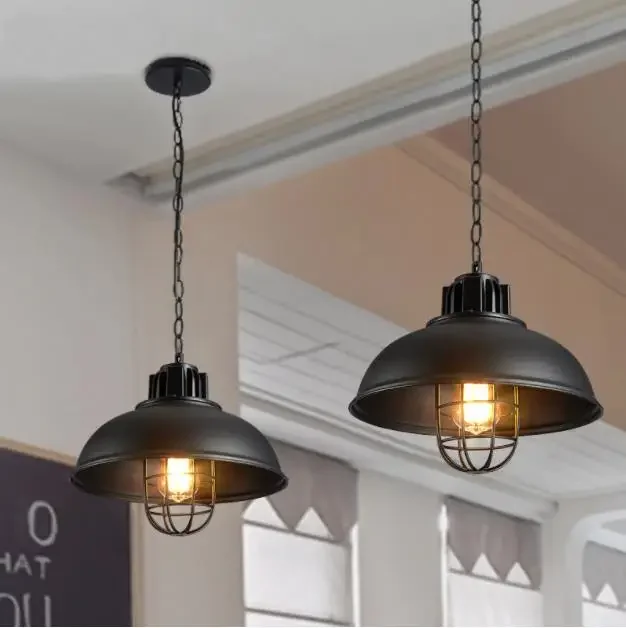 Retro Pendant Lights Industrial cage kerosene lamp hanglampen Loft light American Style metal lampshade Fixtures Kitchen lamp