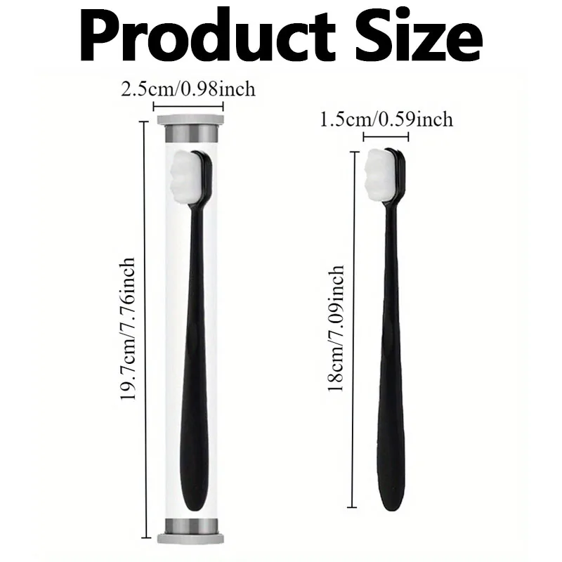 2/5 قطعة فرشاة أسنان ناعمة ذات شعيرات ناعمة مريحة مناسبة لرحلات العمل أنبوب فرشاة الأسنان تنظيف الأسنان للاستخدام المنزلي #2