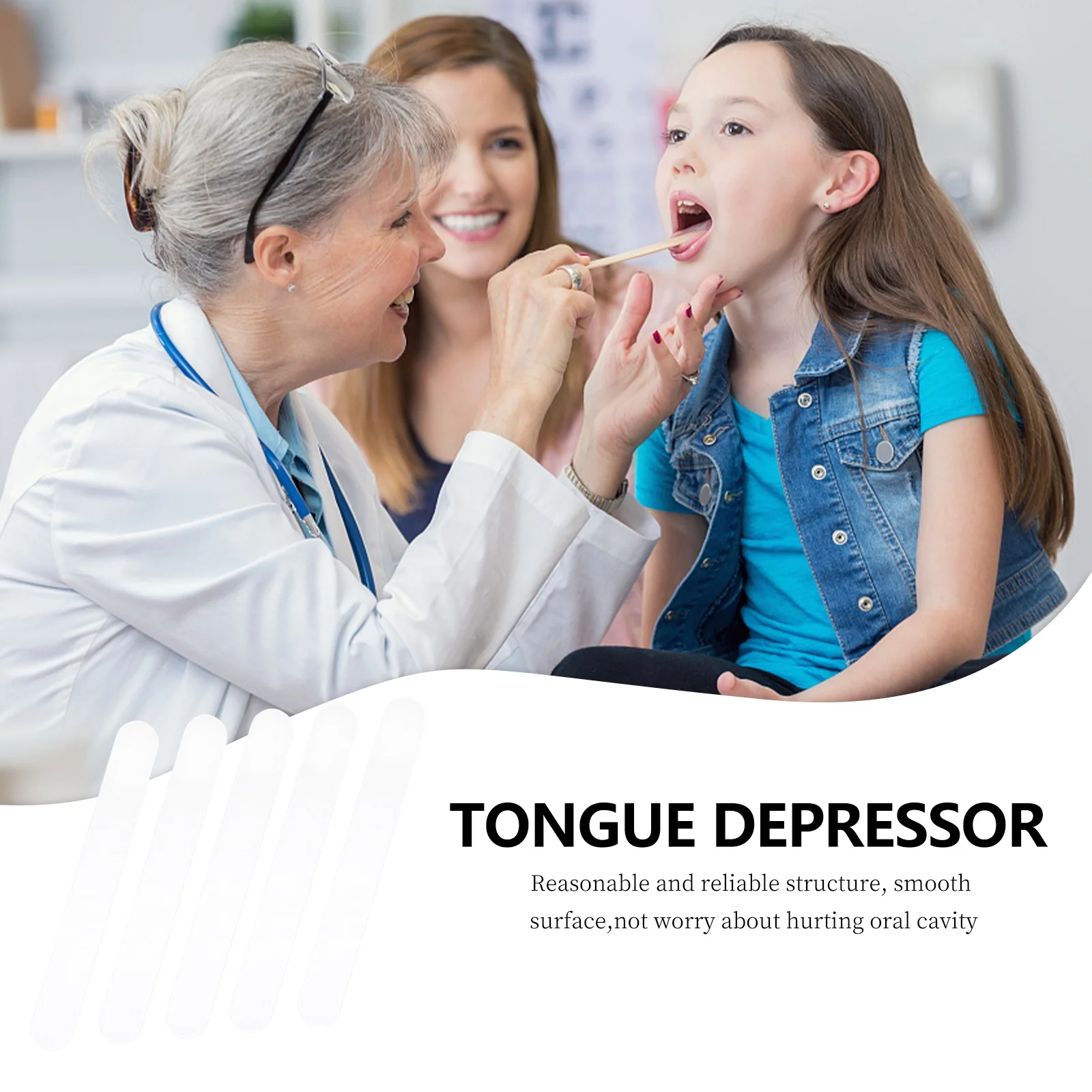 

PP Tongue Disposable Medical Pp Tongue Depressor Spatula Supplies Smooth Surface Teaching Equipment